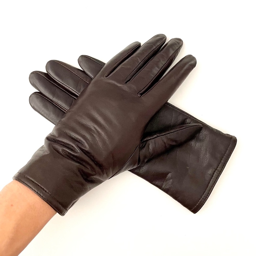 Soft Brown Leather Gloves Fully Lined, Thinsulate Thermal Insulation, size 6.5